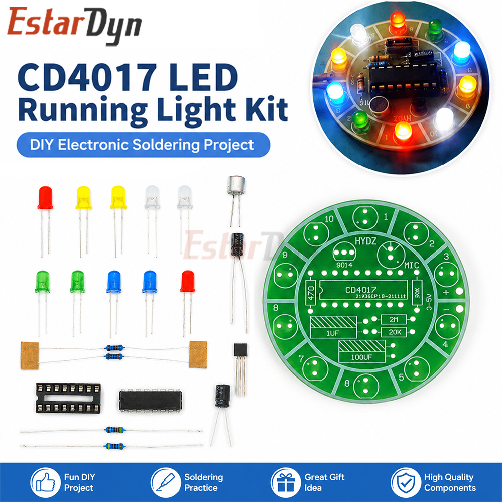 Hobby Diy Electronics Kit - CD4017 DIY Electronics Kit, Colorful Voice