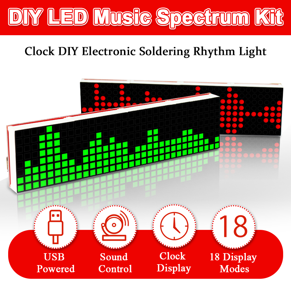 DIY LED Music Spectrum DS1302  - đánh giá và giá Diy Electronics Audio