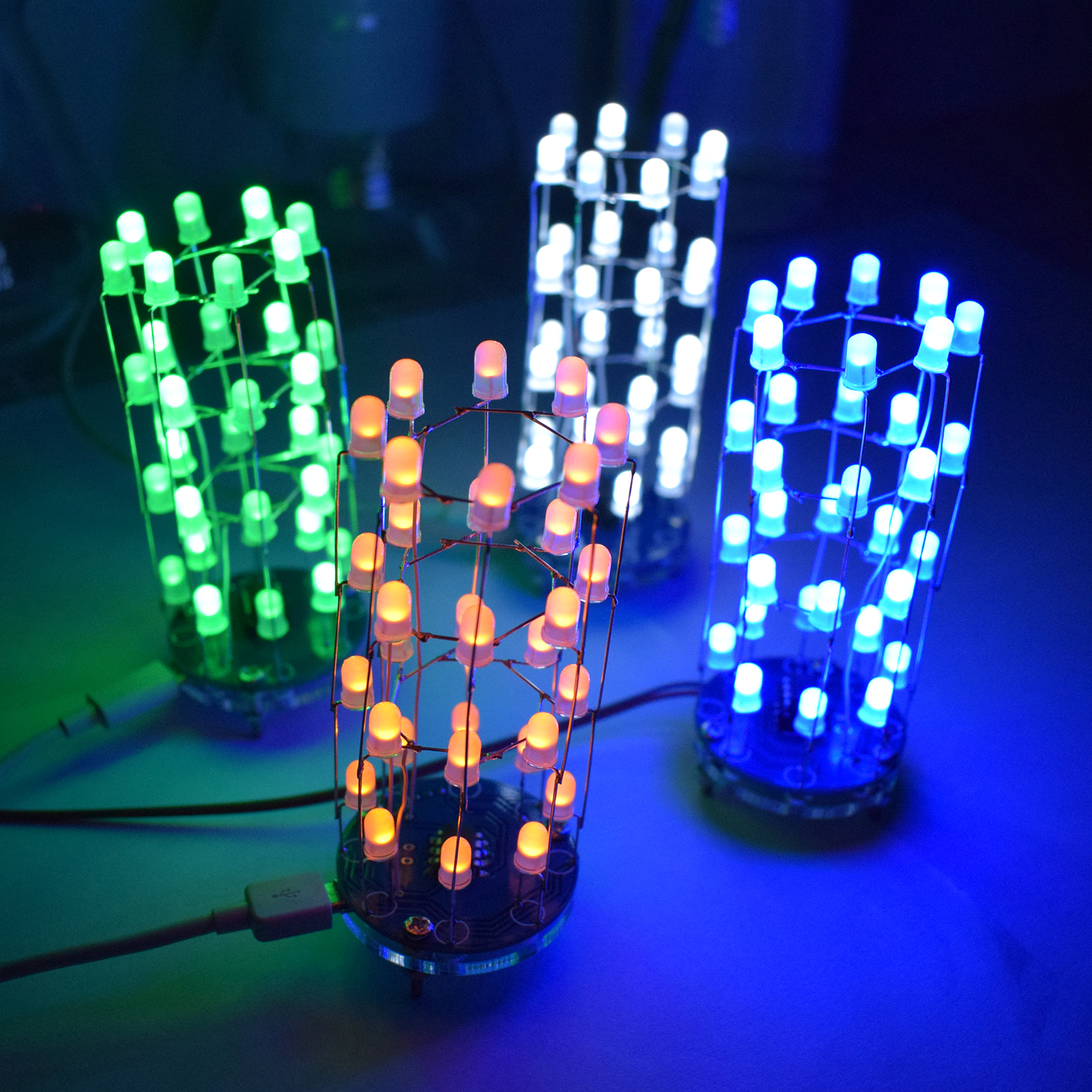 LED Cylindrical Cube8x4 Light  - đánh giá và giá Diy Electronics Kits For Beginners