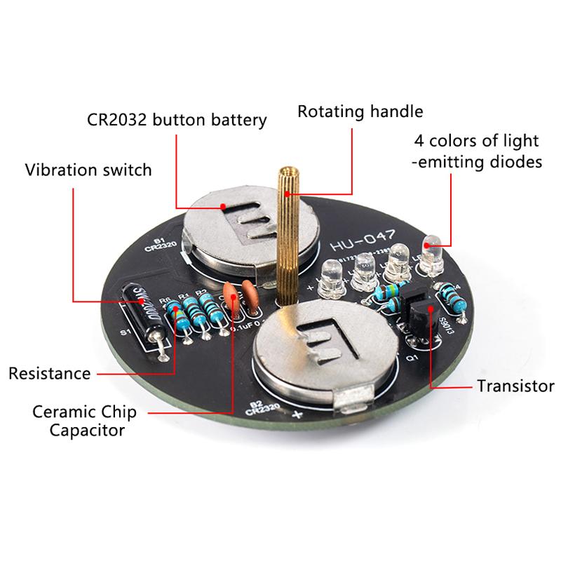 LED Spinning Top Electronics D - đánh giá và giá Diy Electronics Kits For Beginners