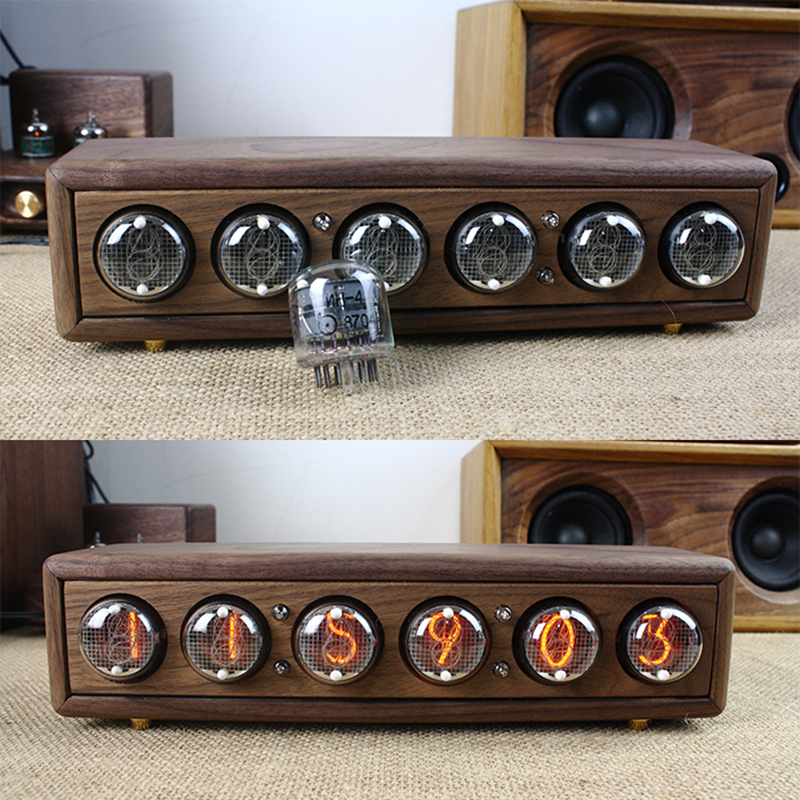 Luxury Wood Nixie Tube Clock D - đánh giá và giá Diy Electronics Gifts