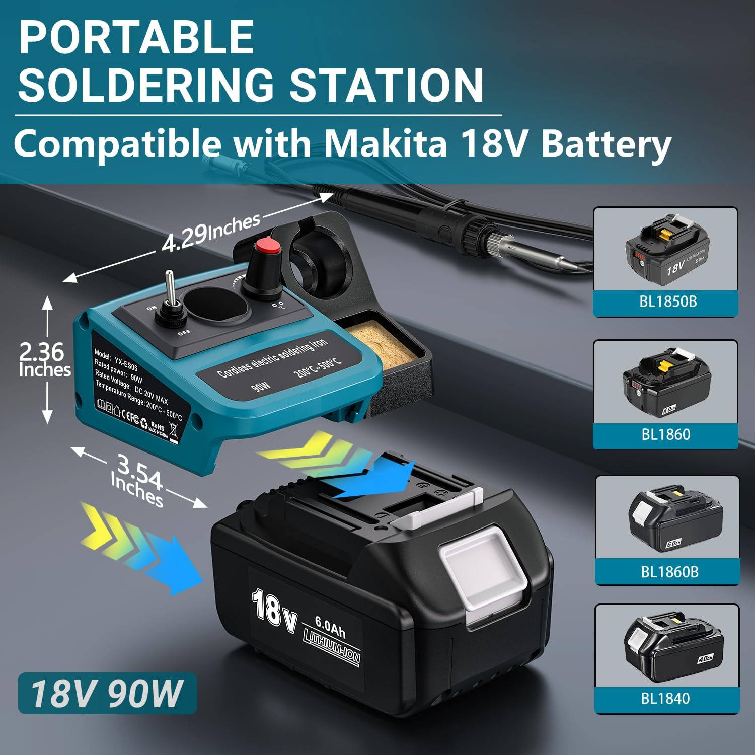90W LED Digital Cordless Solde - đánh giá và giá Diy Electronics Gadget