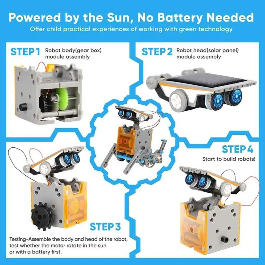 13 in 1 Solar Powered Robot Sc - đánh giá và giá Diy Electronics Gadget