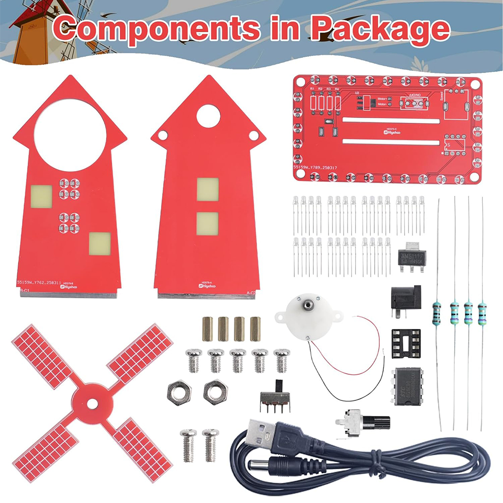 DIY Windmill Soldering Practic - đánh giá và giá Diy Electronics Kits For Beginners