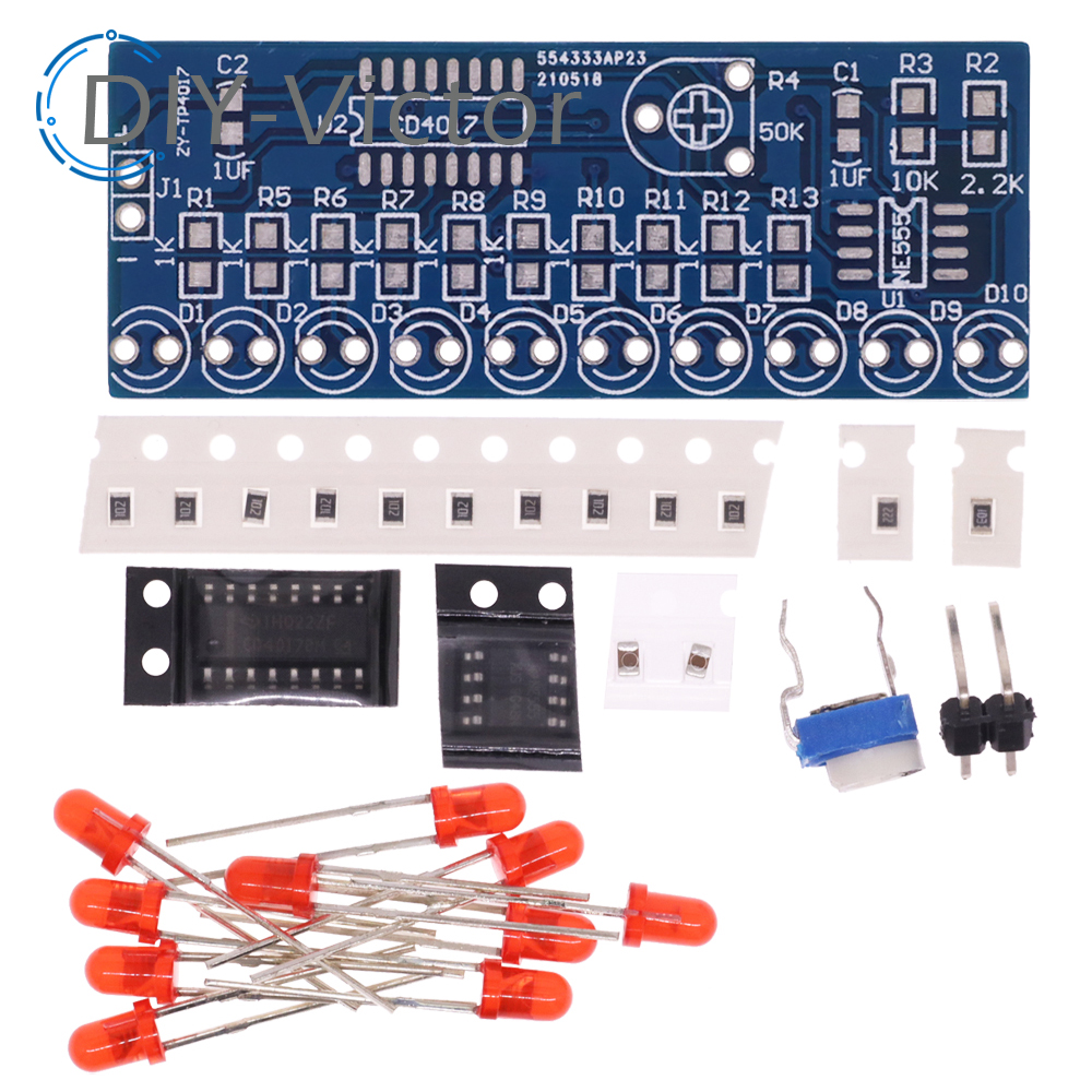 NE555 CD4017 Running LED Flow  - đánh giá và giá Diy Electronics News